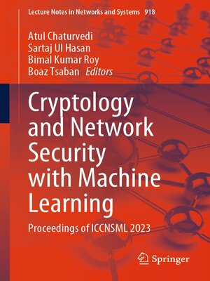 cover image of Cryptology and Network Security with Machine Learning